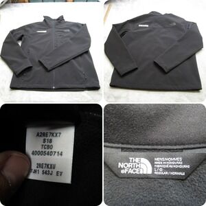 The North Face Jacket‎ Mens Large Black Softshell WindWall Full Zip Outdoor Logo